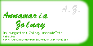 annamaria zolnay business card